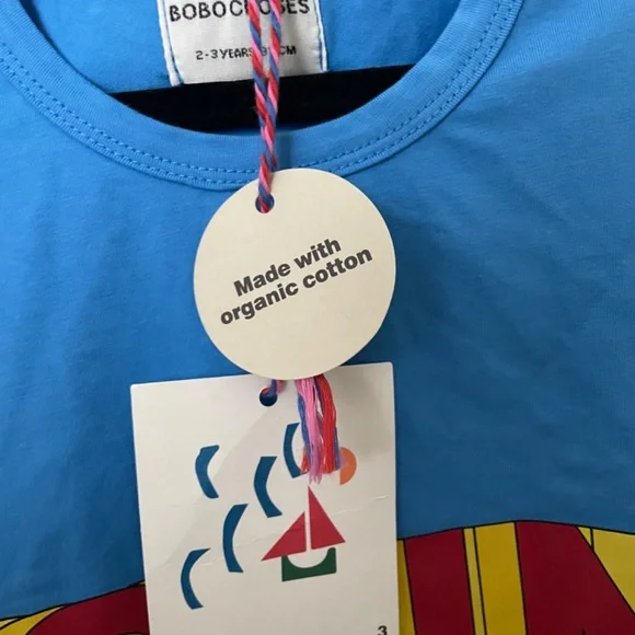 Bobo choses blue t-shirt size 2-3 - Picture 2 of 2